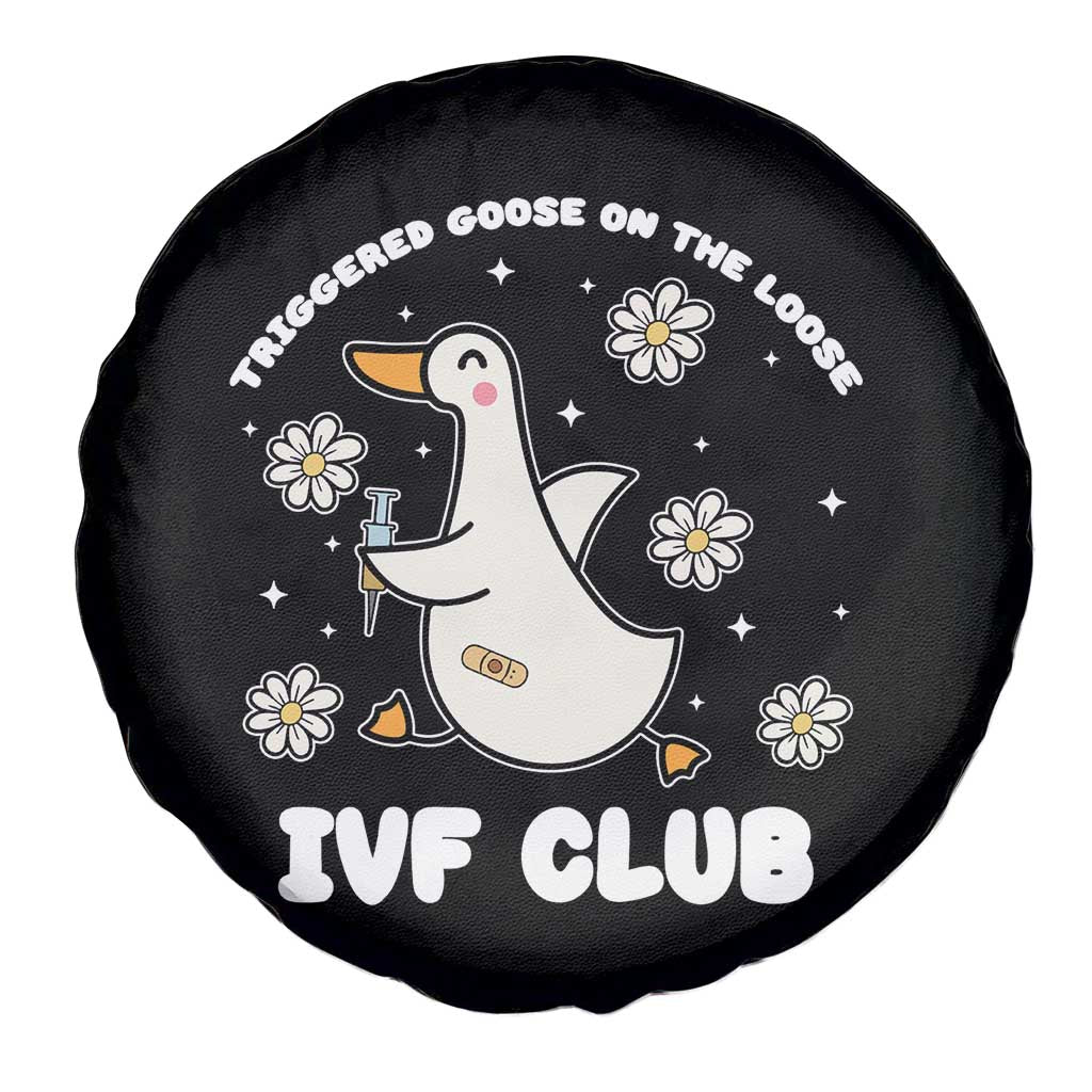 Funny IVF Spare Tire Cover Triggered Goose On The Loose Infertility Support Gift - Wonder Print Shop