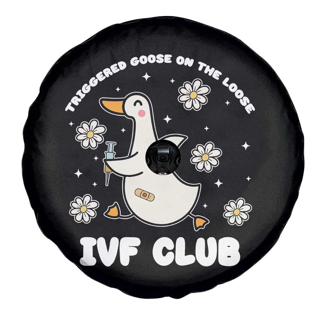 Funny IVF Spare Tire Cover Triggered Goose On The Loose Infertility Support Gift - Wonder Print Shop