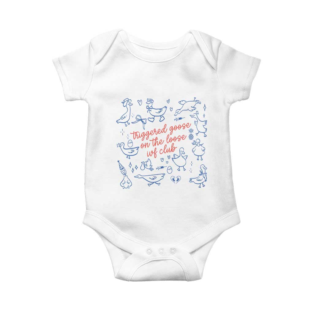 Funny IVF Baby Onesie Triggered Goose On The Loose Infertility Support - Wonder Print Shop