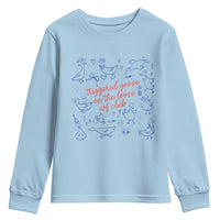 Funny IVF Youth Sweatshirt Triggered Goose On The Loose Infertility Support - Wonder Print Shop