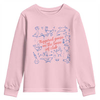 Funny IVF Youth Sweatshirt Triggered Goose On The Loose Infertility Support - Wonder Print Shop