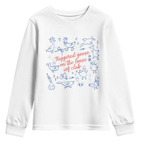 Funny IVF Youth Sweatshirt Triggered Goose On The Loose Infertility Support - Wonder Print Shop