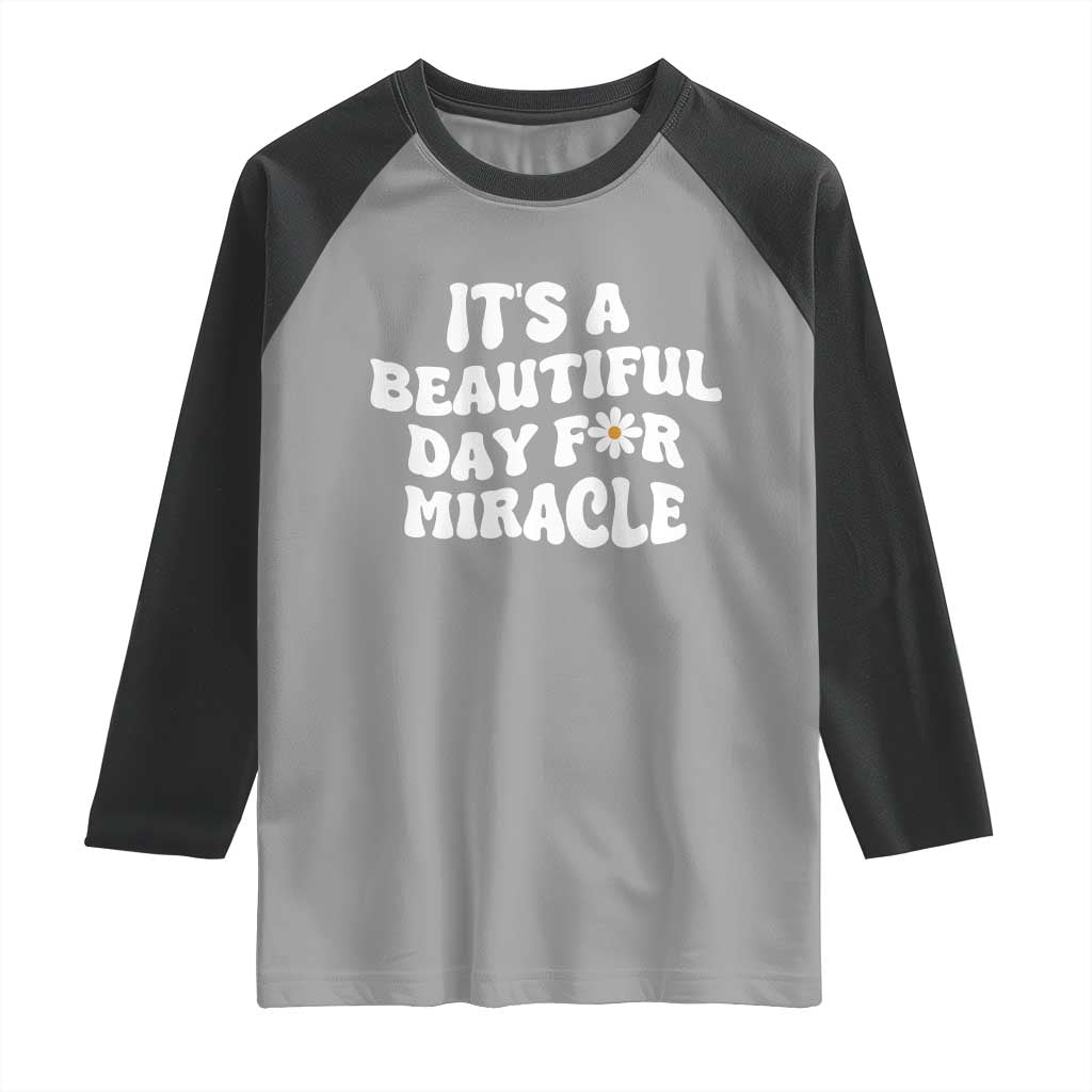 IVF Miracle Raglan Shirt Transfer Day Infertility Support Gift - Wonder Print Shop