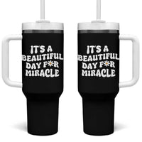 IVF Miracle Tumbler With Handle Transfer Day Infertility Support Gift - Wonder Print Shop
