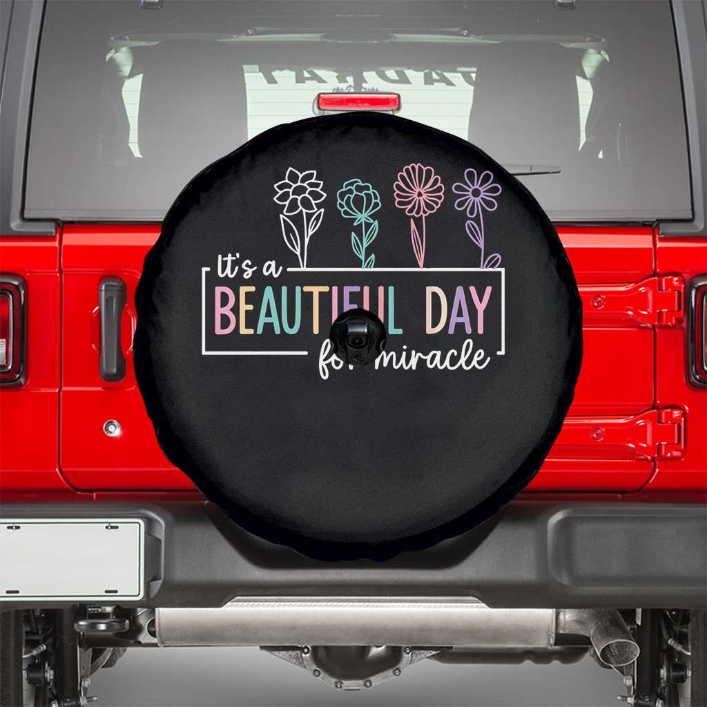 Its a Beautiful Day For IVF Miracle Spare Tire Cover Transfer Day Infertility Support Gift - Wonder Print Shop