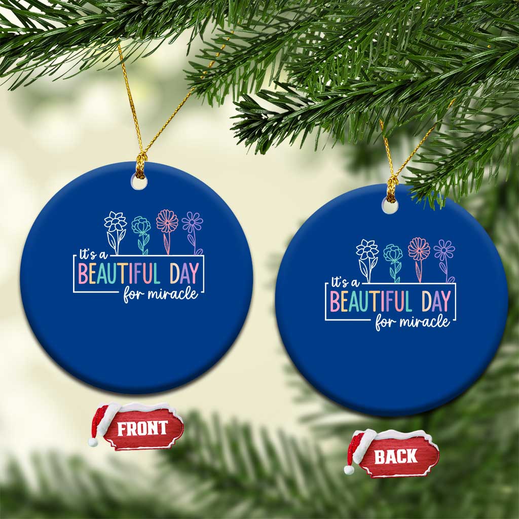 Its a Beautiful Day For IVF Miracle Ceramic Ornament Transfer Day Infertility Support Gift - Wonder Print Shop