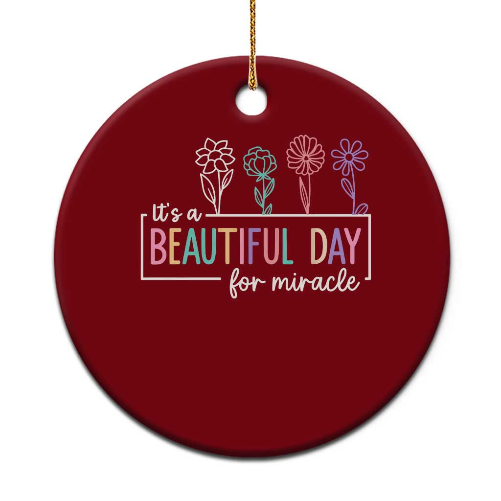 Its a Beautiful Day For IVF Miracle Ceramic Ornament Transfer Day Infertility Support Gift - Wonder Print Shop