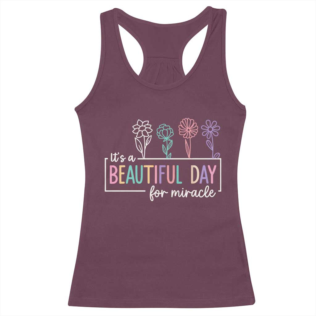 Its a Beautiful Day For IVF Miracle Racerback Tank Top Transfer Day Infertility Support Gift - Wonder Print Shop
