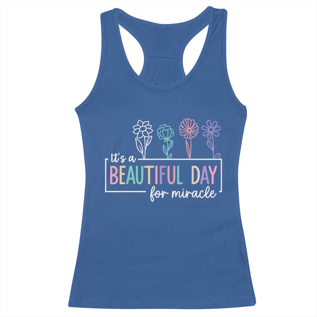 Its a Beautiful Day For IVF Miracle Racerback Tank Top Transfer Day Infertility Support Gift - Wonder Print Shop