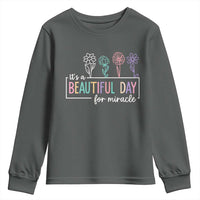 Its a Beautiful Day For IVF Miracle Youth Sweatshirt Transfer Day Infertility Support Gift - Wonder Print Shop