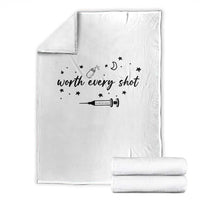 Worth Every Shot Throw Blanket IVF Baby Pregnancy Announcement - Wonder Print Shop