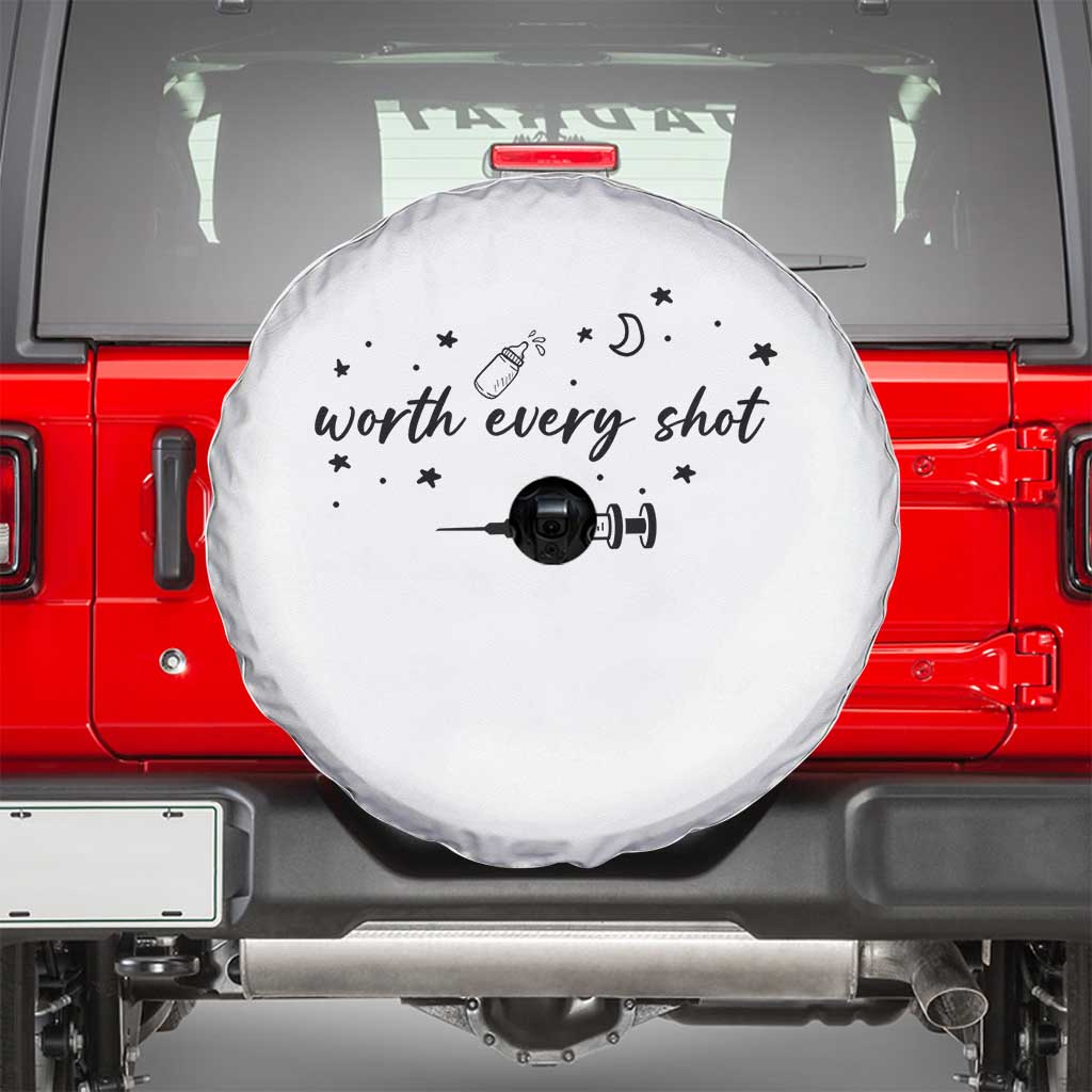 Worth Every Shot Spare Tire Cover IVF Baby Pregnancy Announcement - Wonder Print Shop
