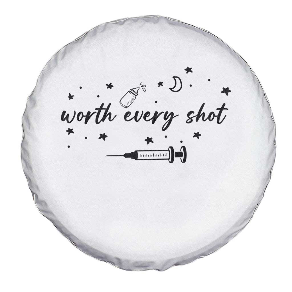 Worth Every Shot Spare Tire Cover IVF Baby Pregnancy Announcement - Wonder Print Shop