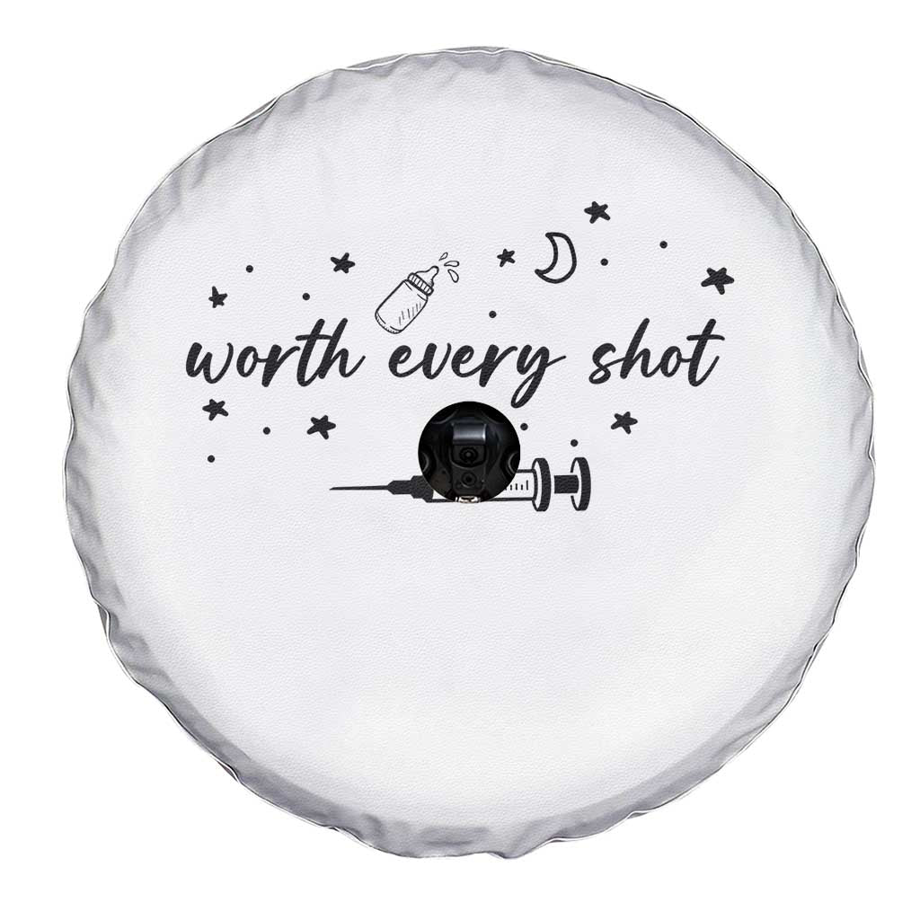 Worth Every Shot Spare Tire Cover IVF Baby Pregnancy Announcement - Wonder Print Shop