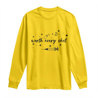 Worth Every Shot Long Sleeve Shirt IVF Baby Pregnancy Announcement - Wonder Print Shop