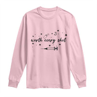 Worth Every Shot Long Sleeve Shirt IVF Baby Pregnancy Announcement - Wonder Print Shop