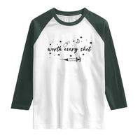 Worth Every Shot Raglan Shirt IVF Baby Pregnancy Announcement - Wonder Print Shop