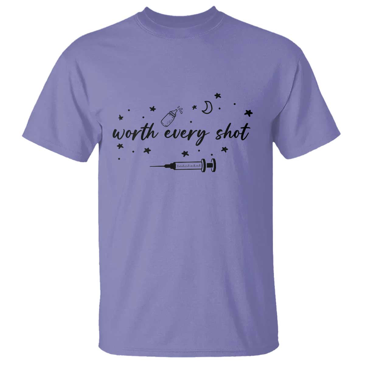 Worth Every Shot T Shirt IVF Baby Pregnancy Announcement - Wonder Print Shop