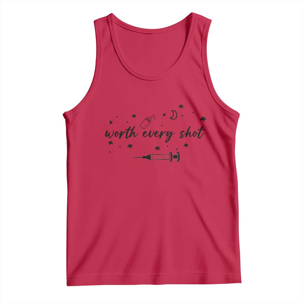 Worth Every Shot Tank Top IVF Baby Pregnancy Announcement - Wonder Print Shop
