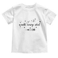Worth Every Shot Toddler T Shirt IVF Baby Pregnancy Announcement - Wonder Print Shop