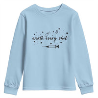 Worth Every Shot Youth Sweatshirt IVF Baby Pregnancy Announcement - Wonder Print Shop