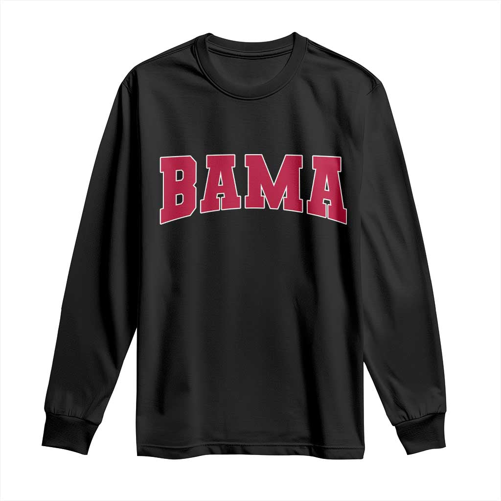 Vintage Bama Long Sleeve Shirt Retro Varsity Alabama Football Lover AL State - Wonder Print Shop