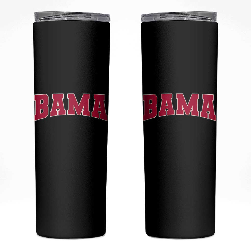 Vintage Bama Skinny Tumbler Retro Varsity Alabama Football Lover AL State - Wonder Print Shop