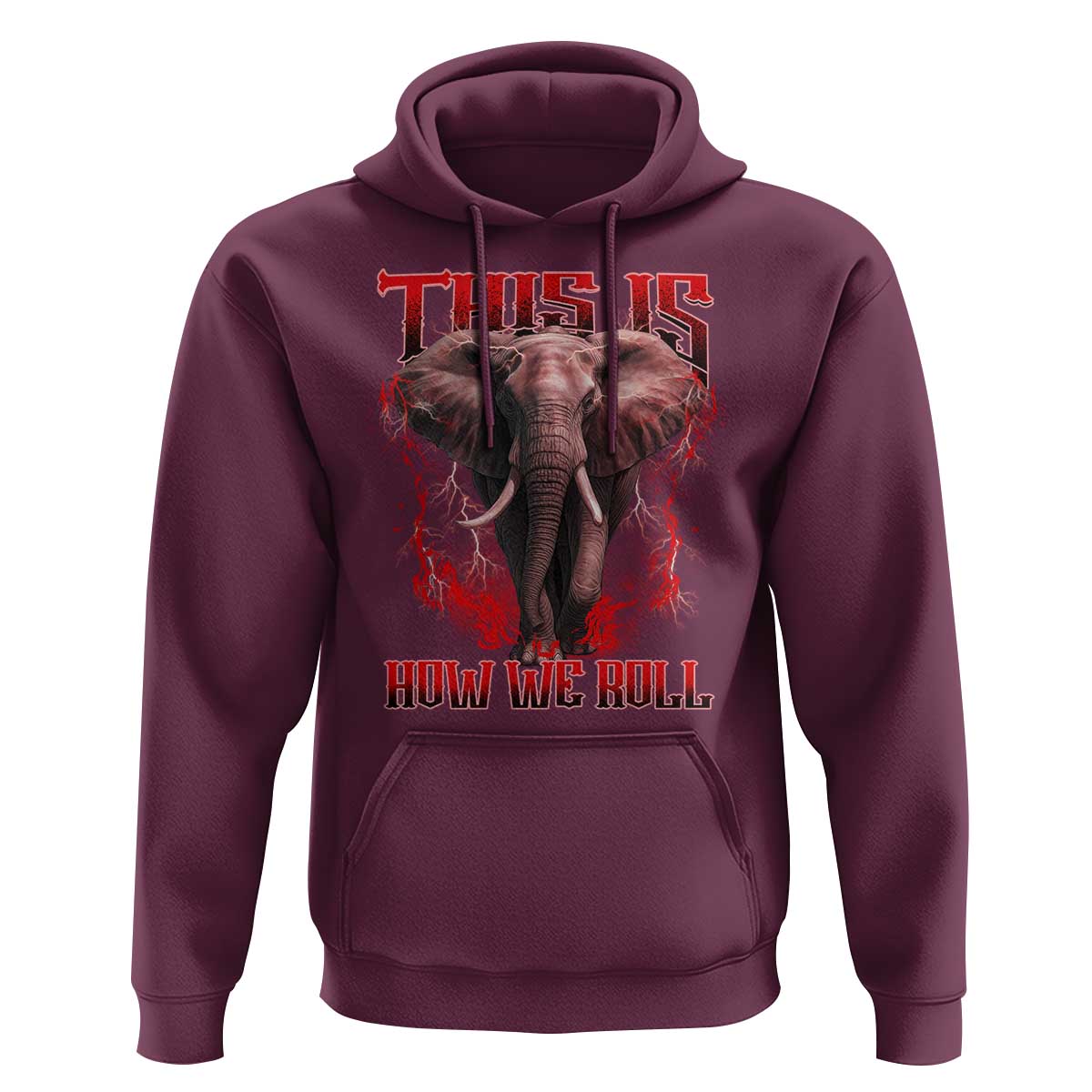 Alabama Fan Hoodie This Is How We Roll Bama Mascot Game Day - Wonder Print Shop