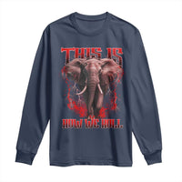 Alabama Fan Long Sleeve Shirt This Is How We Roll Bama Mascot Game Day - Wonder Print Shop