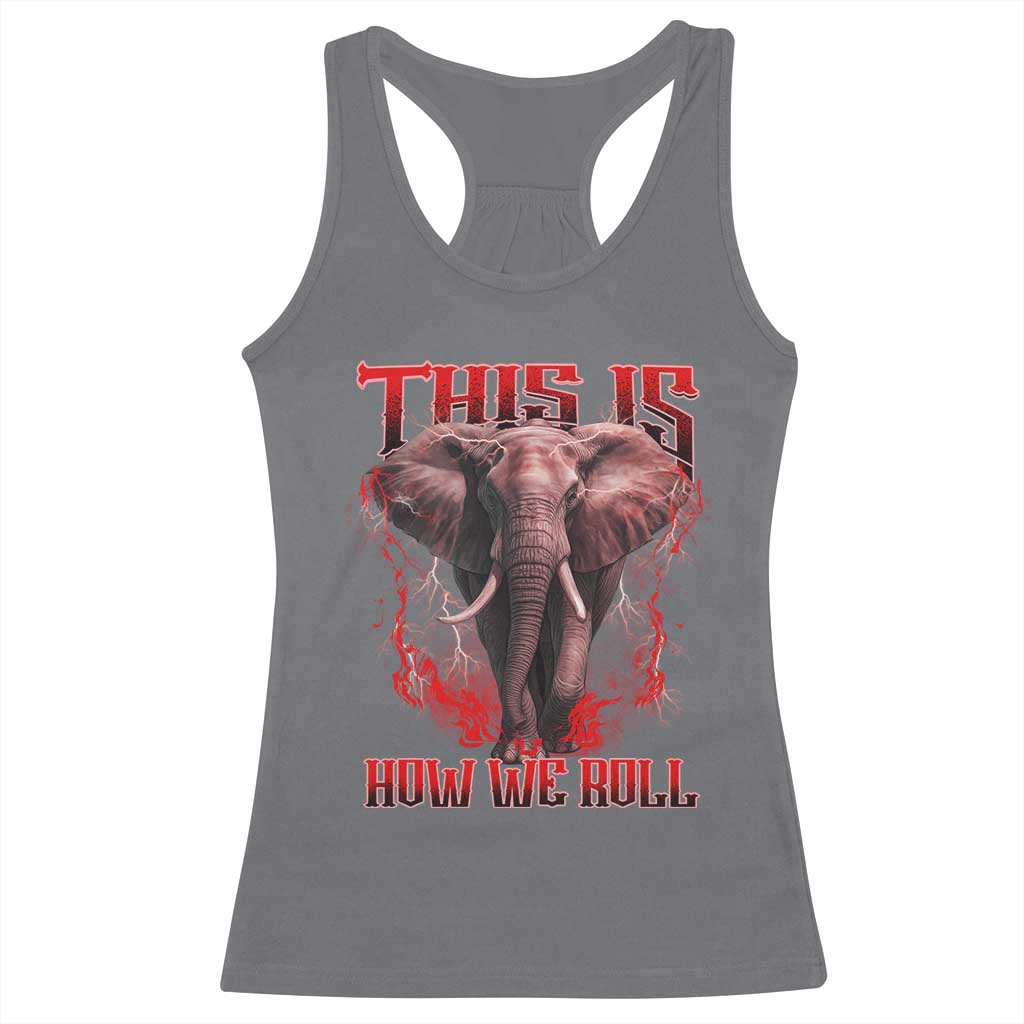 Alabama Fan Racerback Tank Top This Is How We Roll Bama Mascot Game Day - Wonder Print Shop