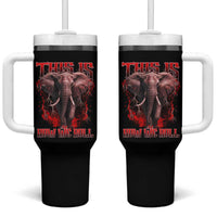 Alabama Fan Tumbler With Handle This Is How We Roll Bama Mascot Game Day - Wonder Print Shop