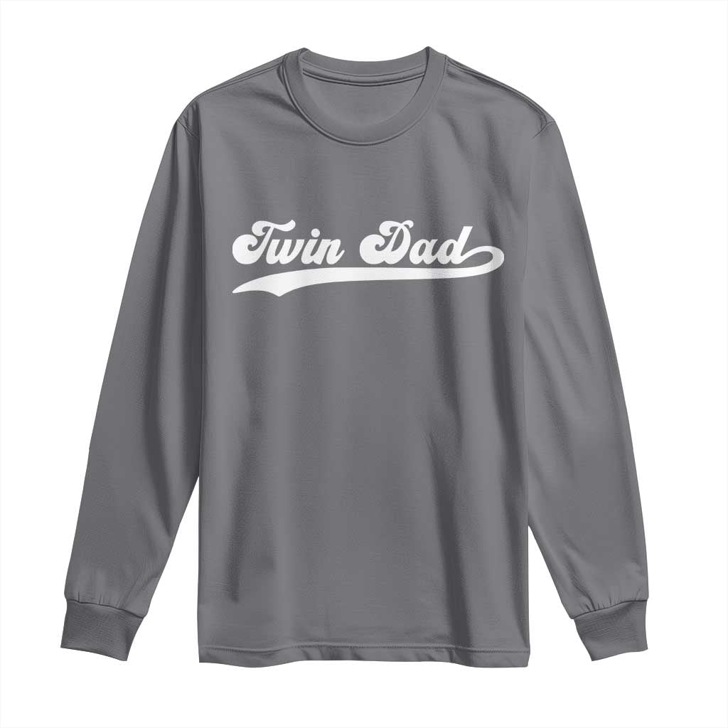 Twin Dad Long Sleeve Shirt Vintage Retro Style Fathers Day Presents - Wonder Print Shop