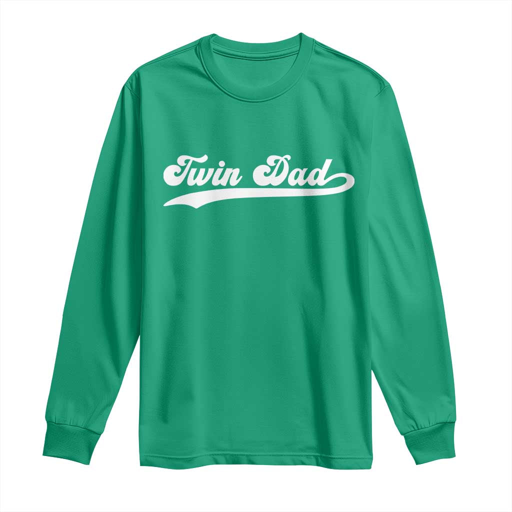Twin Dad Long Sleeve Shirt Vintage Retro Style Fathers Day Presents - Wonder Print Shop