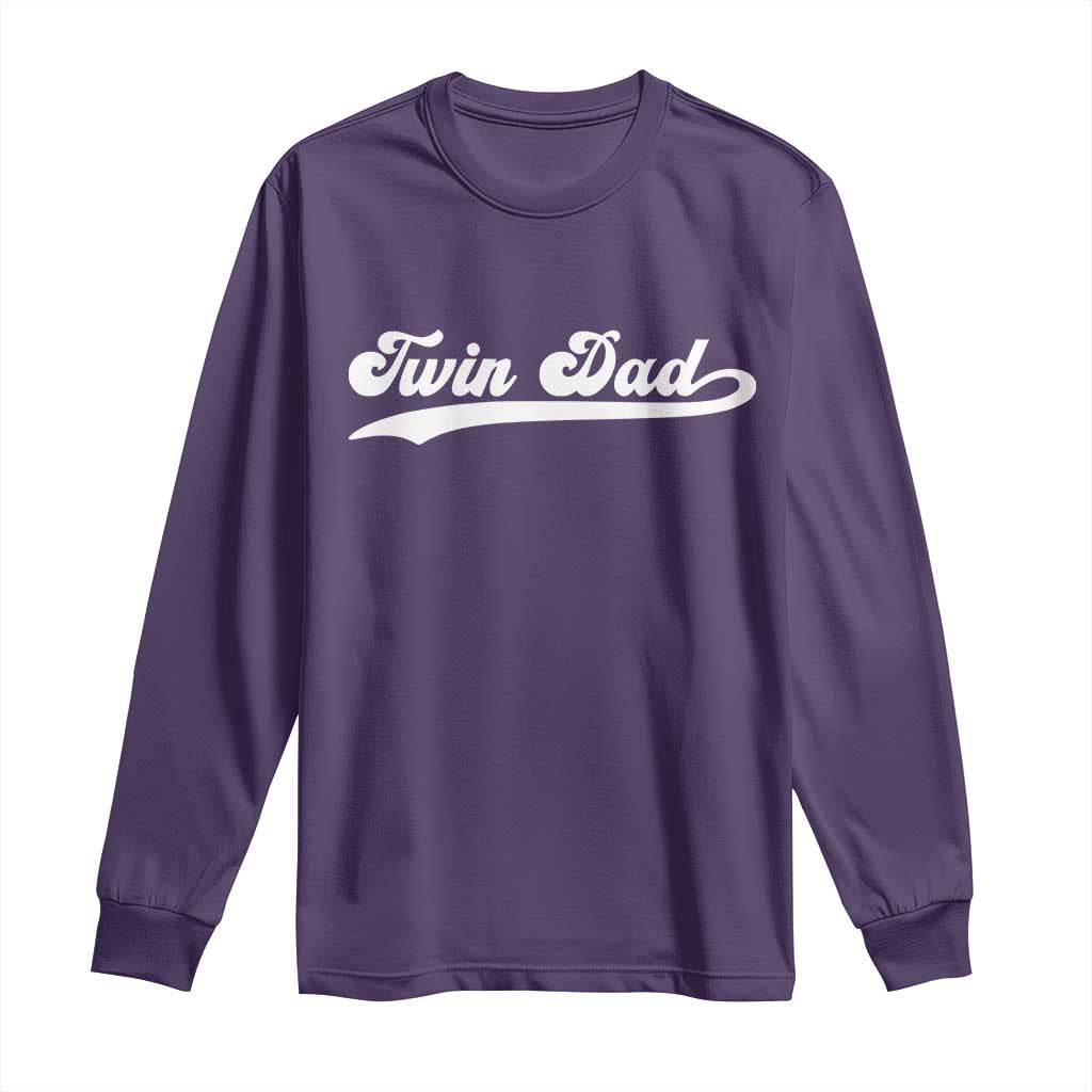 Twin Dad Long Sleeve Shirt Vintage Retro Style Fathers Day Presents - Wonder Print Shop
