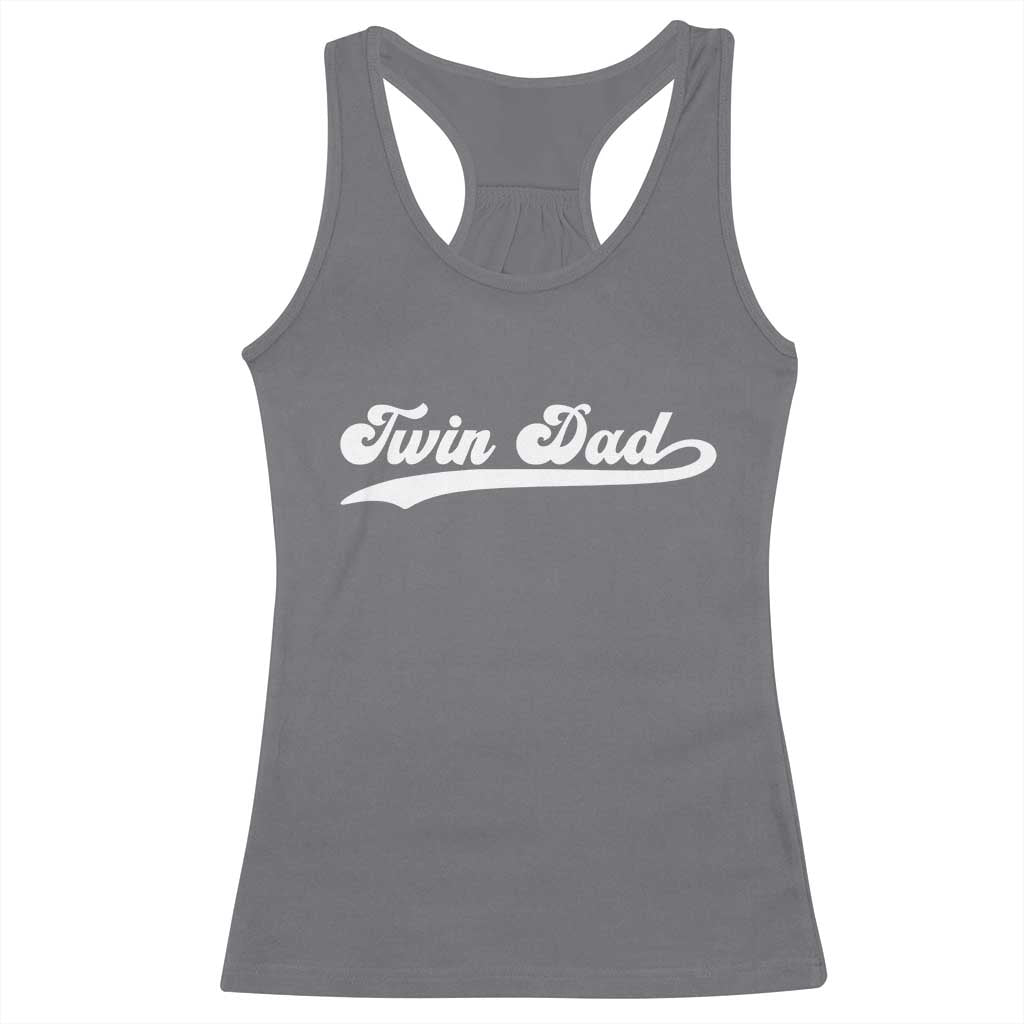 Twin Dad Racerback Tank Top Vintage Retro Style Fathers Day Presents - Wonder Print Shop