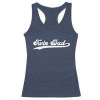 Twin Dad Racerback Tank Top Vintage Retro Style Fathers Day Presents - Wonder Print Shop