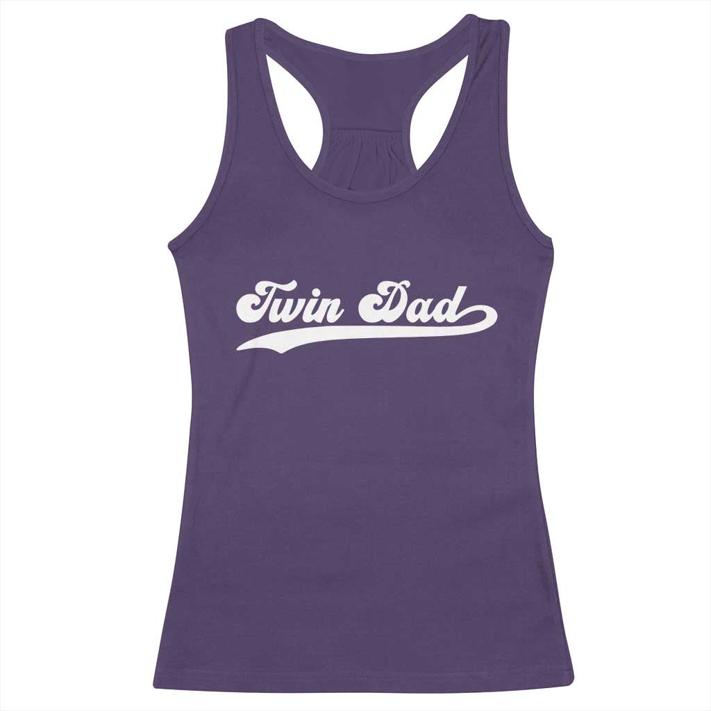 Twin Dad Racerback Tank Top Vintage Retro Style Fathers Day Presents - Wonder Print Shop