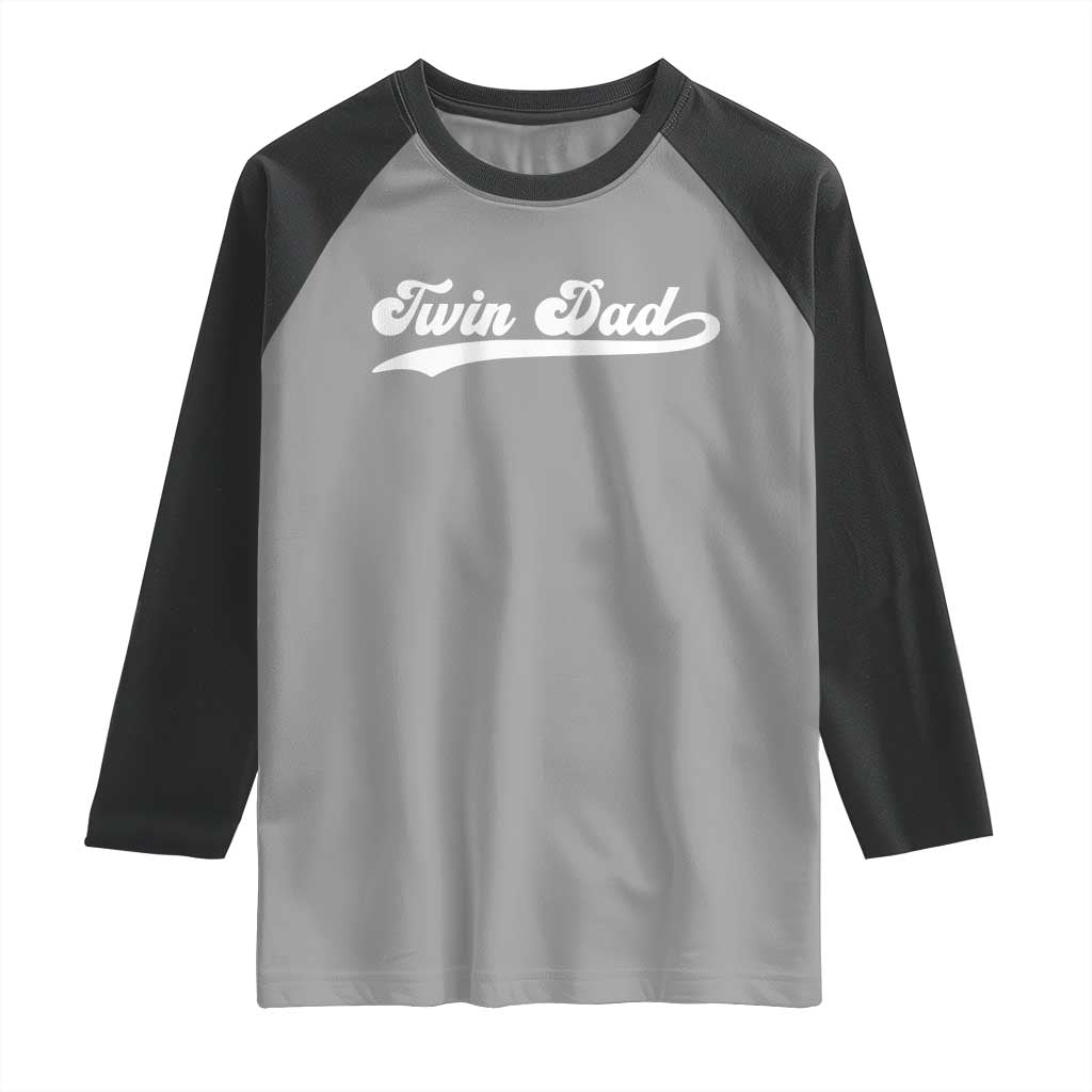 Twin Dad Raglan Shirt Vintage Retro Style Fathers Day Presents - Wonder Print Shop