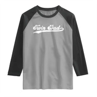 Twin Dad Raglan Shirt Vintage Retro Style Fathers Day Presents - Wonder Print Shop
