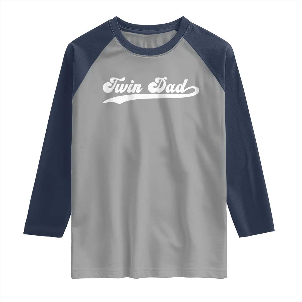Twin Dad Raglan Shirt Vintage Retro Style Fathers Day Presents - Wonder Print Shop