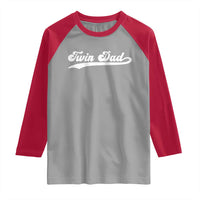 Twin Dad Raglan Shirt Vintage Retro Style Fathers Day Presents - Wonder Print Shop