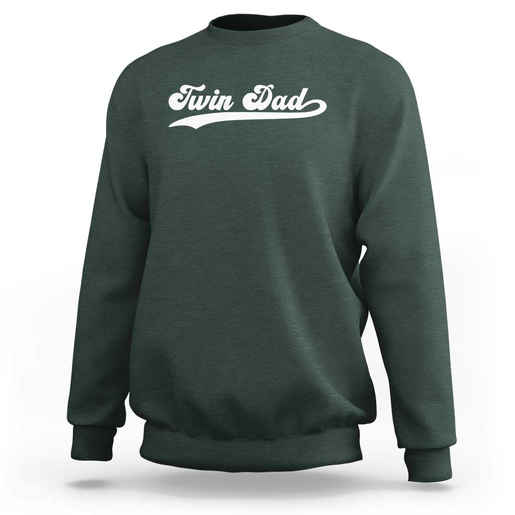 Twin Dad Sweatshirt Vintage Retro Style Fathers Day Presents - Wonder Print Shop