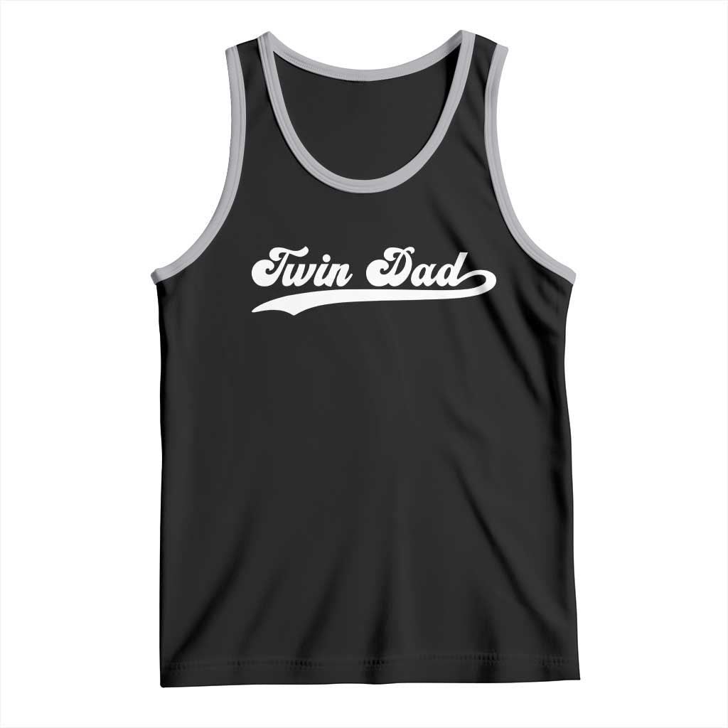 Twin Dad Tank Top Vintage Retro Style Fathers Day Presents - Wonder Print Shop