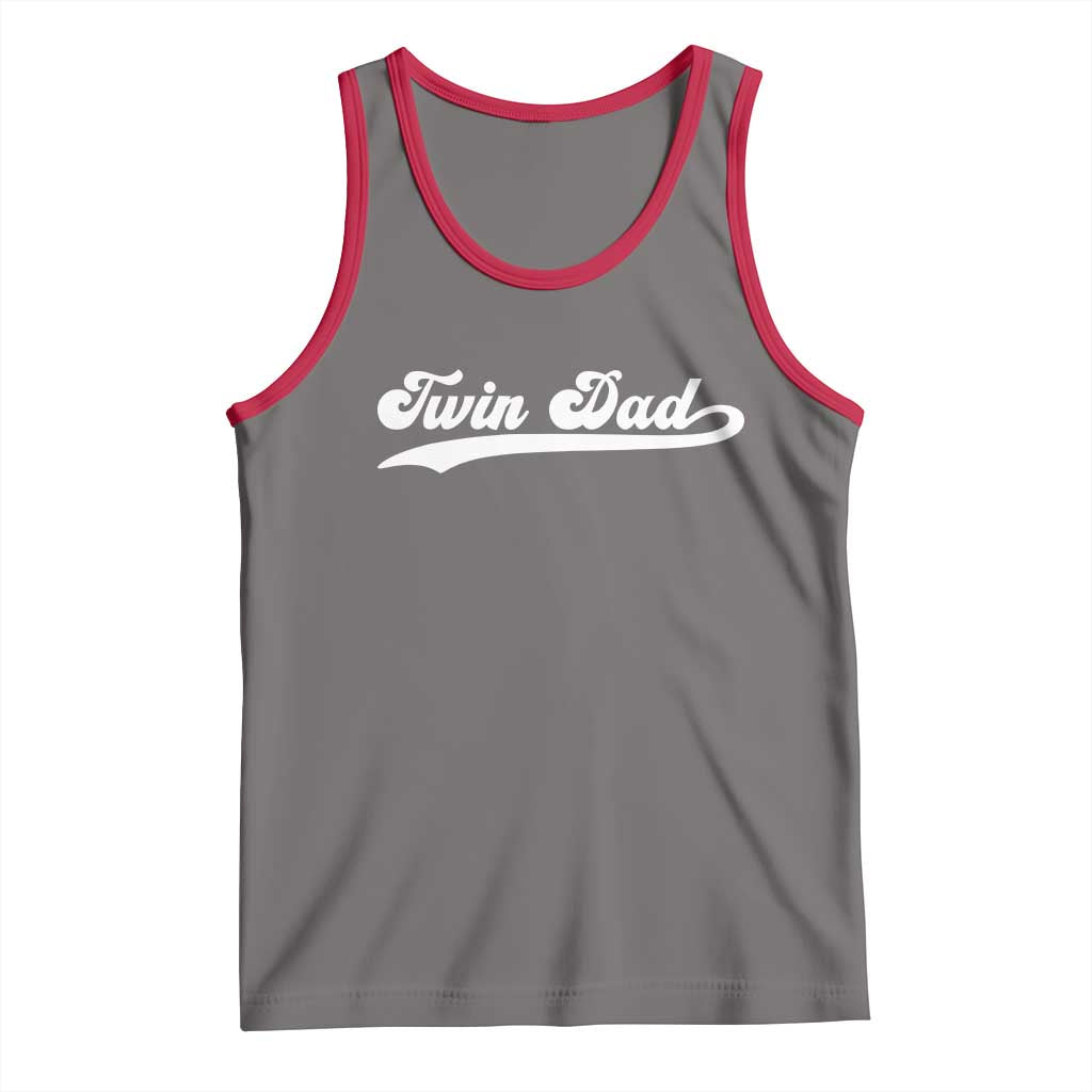 Twin Dad Tank Top Vintage Retro Style Fathers Day Presents - Wonder Print Shop