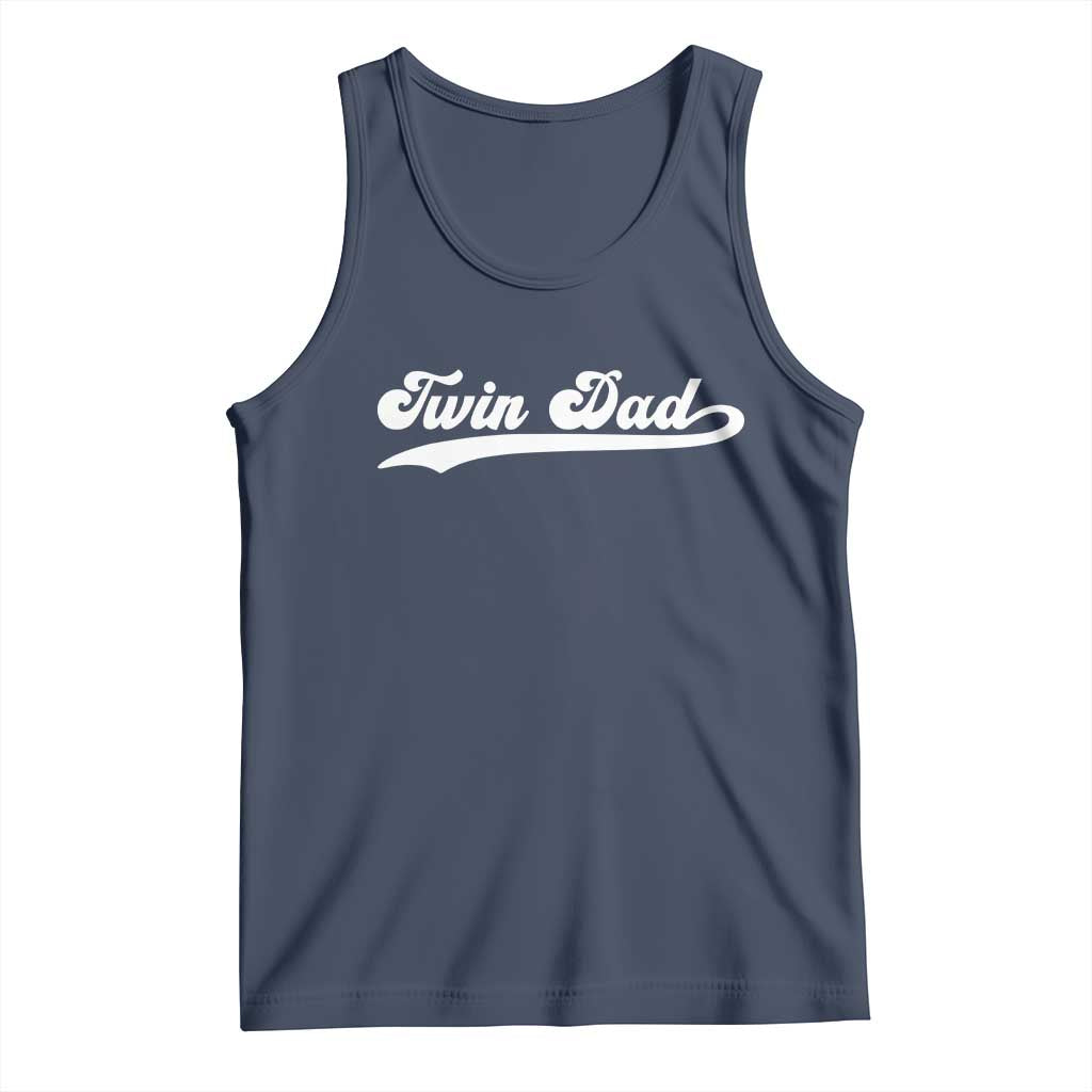 Twin Dad Tank Top Vintage Retro Style Fathers Day Presents - Wonder Print Shop