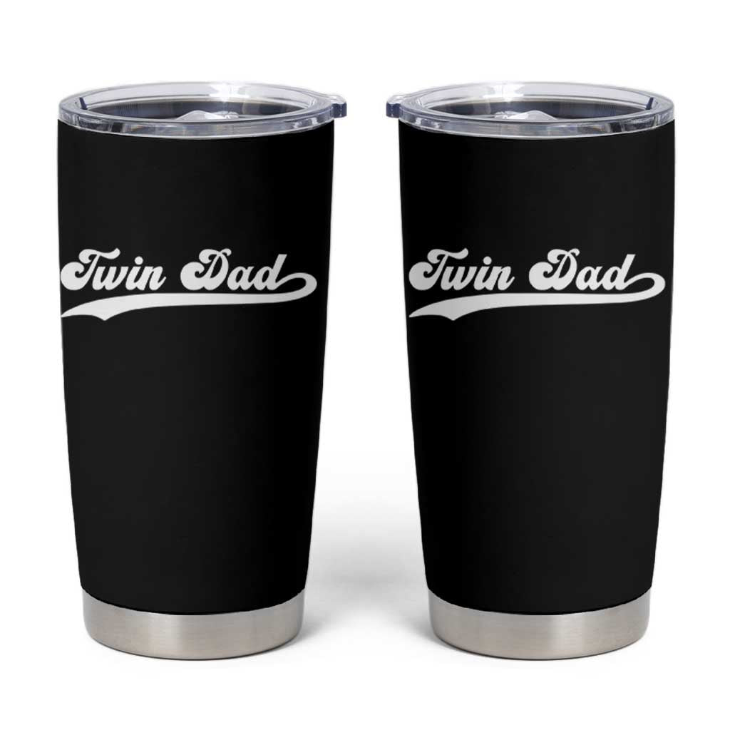 Twin Dad Tumbler Cup Vintage Retro Style Fathers Day Presents - Wonder Print Shop