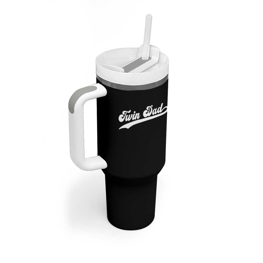 Twin Dad Tumbler With Handle Vintage Retro Style Fathers Day Presents - Wonder Print Shop