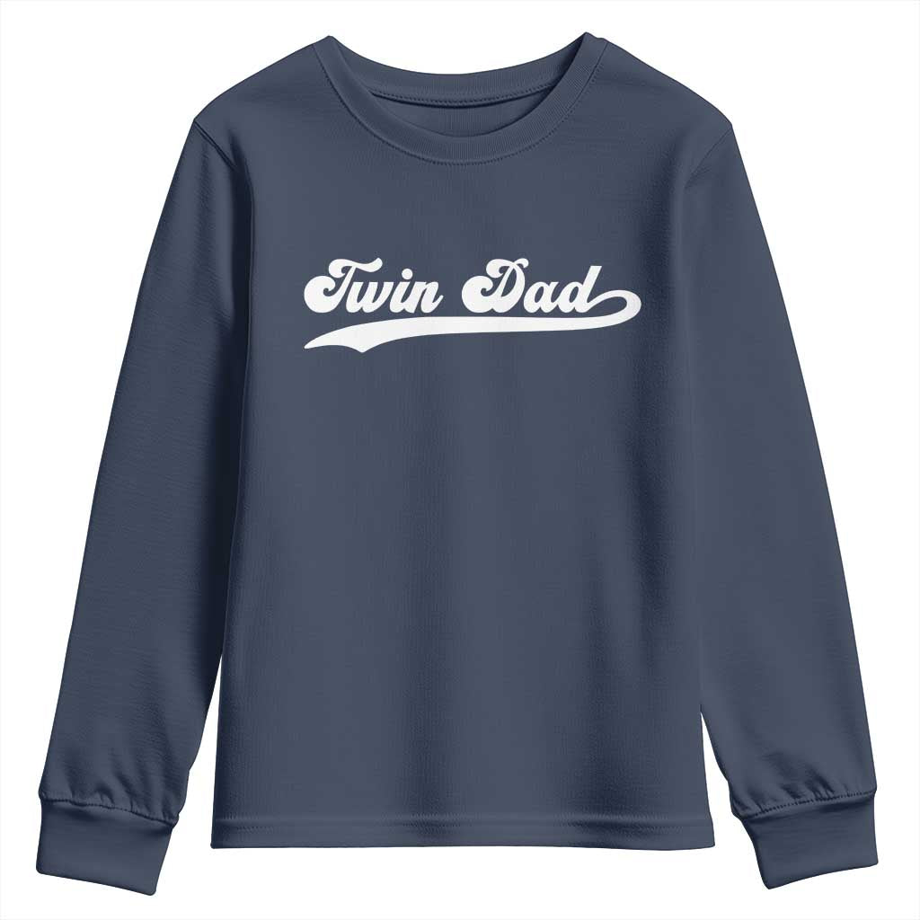 Twin Dad Youth Sweatshirt Vintage Retro Style Fathers Day Presents - Wonder Print Shop