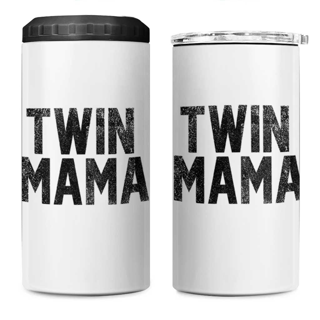 Twin Mama 4 in 1 Can Cooler Tumbler Pregnancy Announcement New Mom Mothers Day Gift
