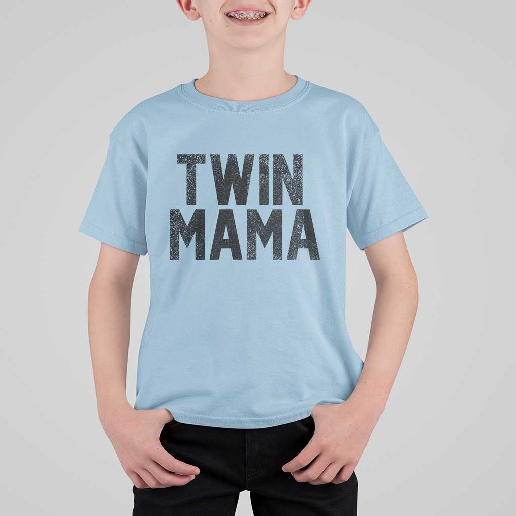 Twin Mama T Shirt For Kid Pregnancy Announcement New Mom Mothers Day Gift